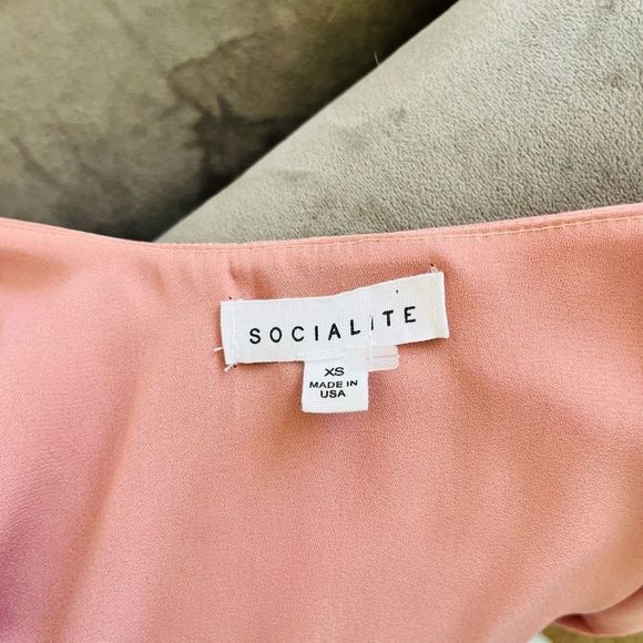 COPY - Revolve dresses | Socialite pink velvet lined slip dress size XS tie spa… - Picture 4 of 6